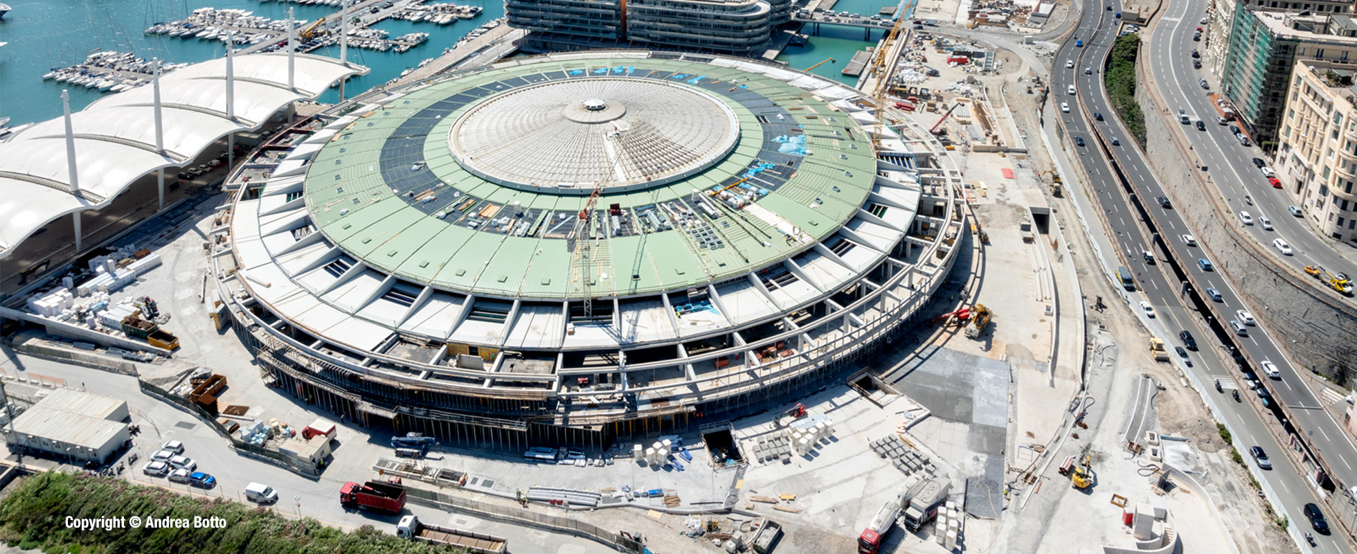 Bis zu 20 % weniger Beton für die Parkplätze der Waterfront di Levante in Genua, Italien