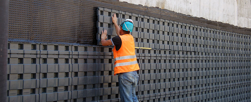 Defender for the protection of basement walls in Milan