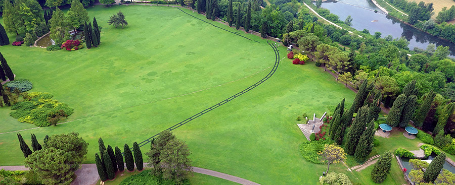 Vue de dessus du parc avec Geoflor