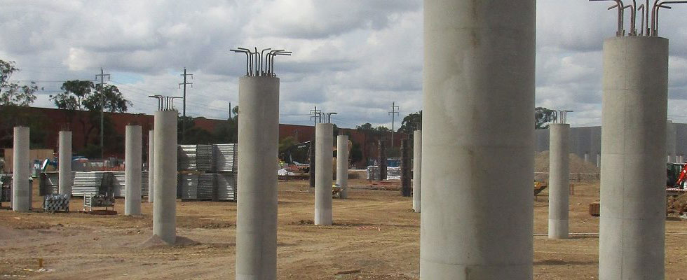 colonne rotonde per  i grandi magazzini Bunningcon Geotub