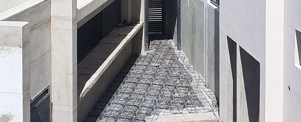Palm Lodge Hotel  raised floors Geoplast Modulo ready for concrete pouring