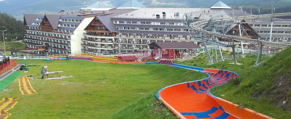 Pistas de tubing en el Hotel Golebiewski, Polonia