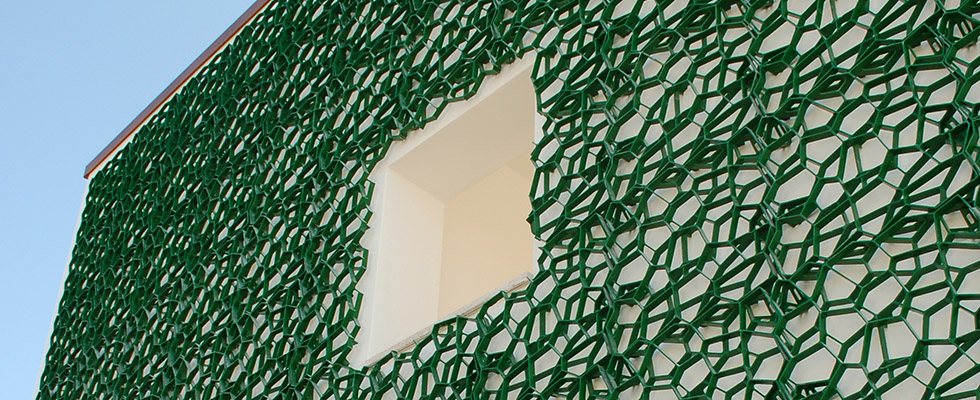 Detail einer Wand mit Wall-Y
