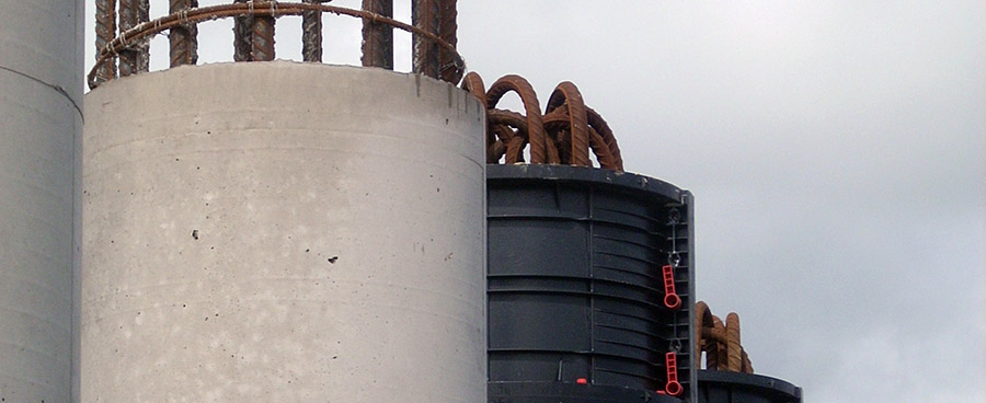 Geotub for the columns of M50 Motorway