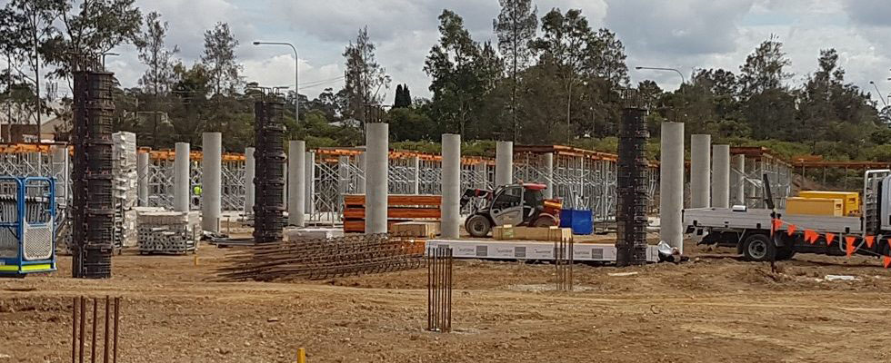 Smithfield bunnings round columns with Geotub