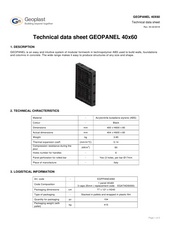 Geopanel Technical sheet