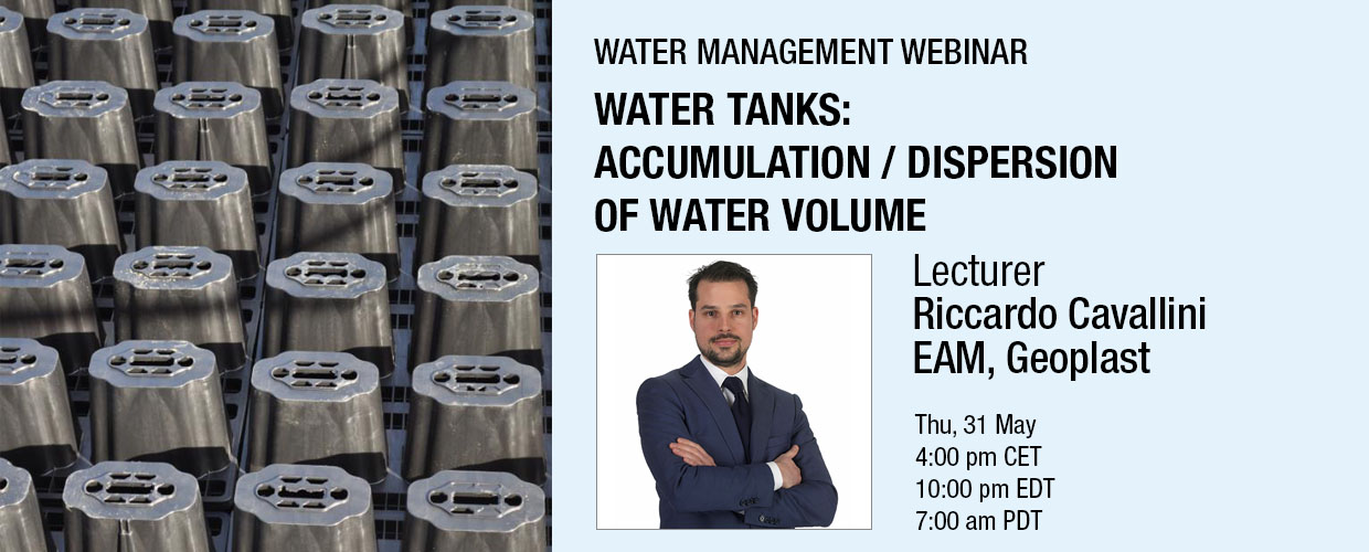 webinar Water tanks: accumulation/dispersion of water volume