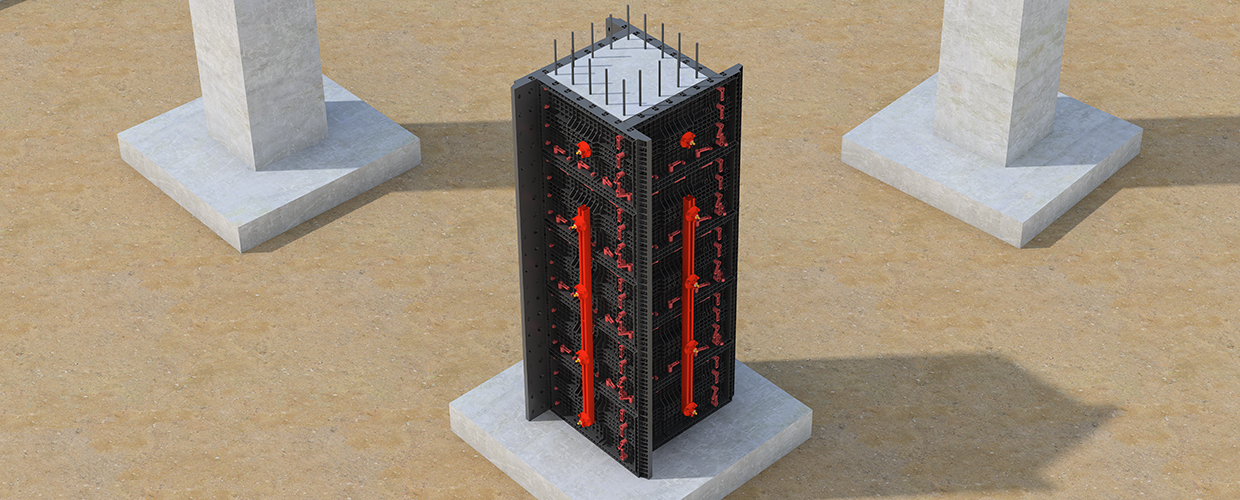 Geopanel Star sistema de encofrados para la construcción de columnas, plintos y muros en hormigón