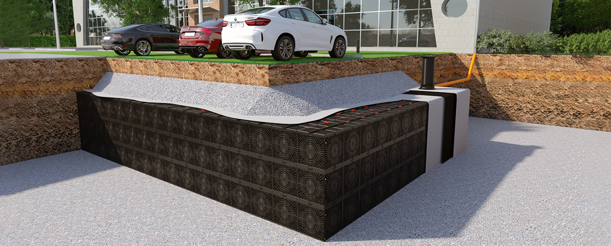 Geoplast Aquabox stormwater management system render