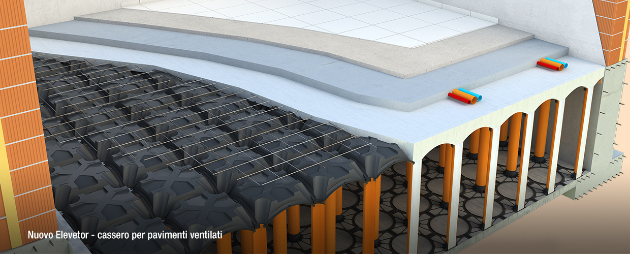 Geoplast Nuovo Elevetor Cassero per pavimenti ventilati