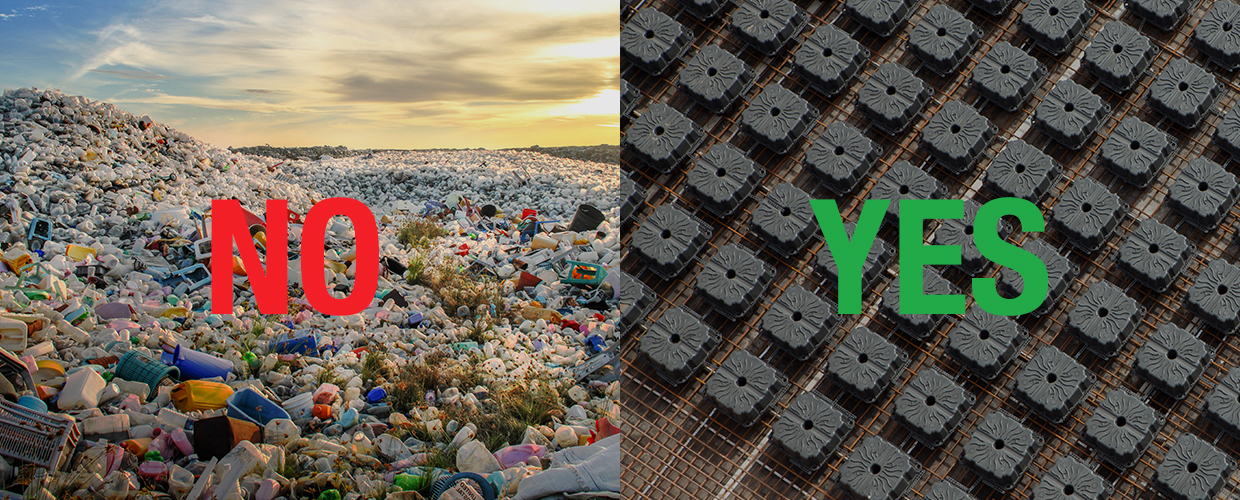 Why we use recycled plastic in construction?
