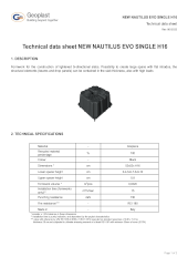 New Nautilus Evo Technical sheet