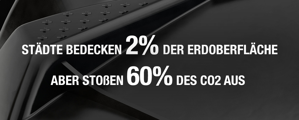 Städte bedecken 2 % der Erdoberfläche, aber stoßen 60 % des CO2 aus