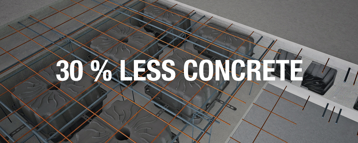 30 % less concrete