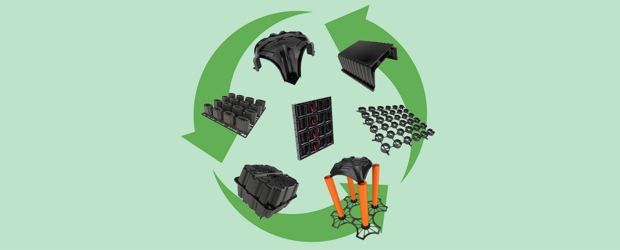Globaler Recyclingtag - verwenden Sie Geoplast Produkte