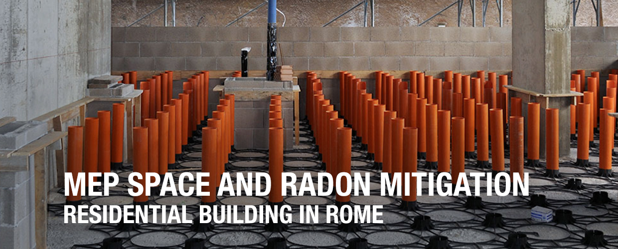 3 MEP space and radon mitigation - Residential building in Rome