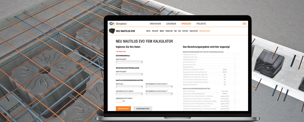 Neu Nautilus Evo FEM-Rechner ist online verfügbar