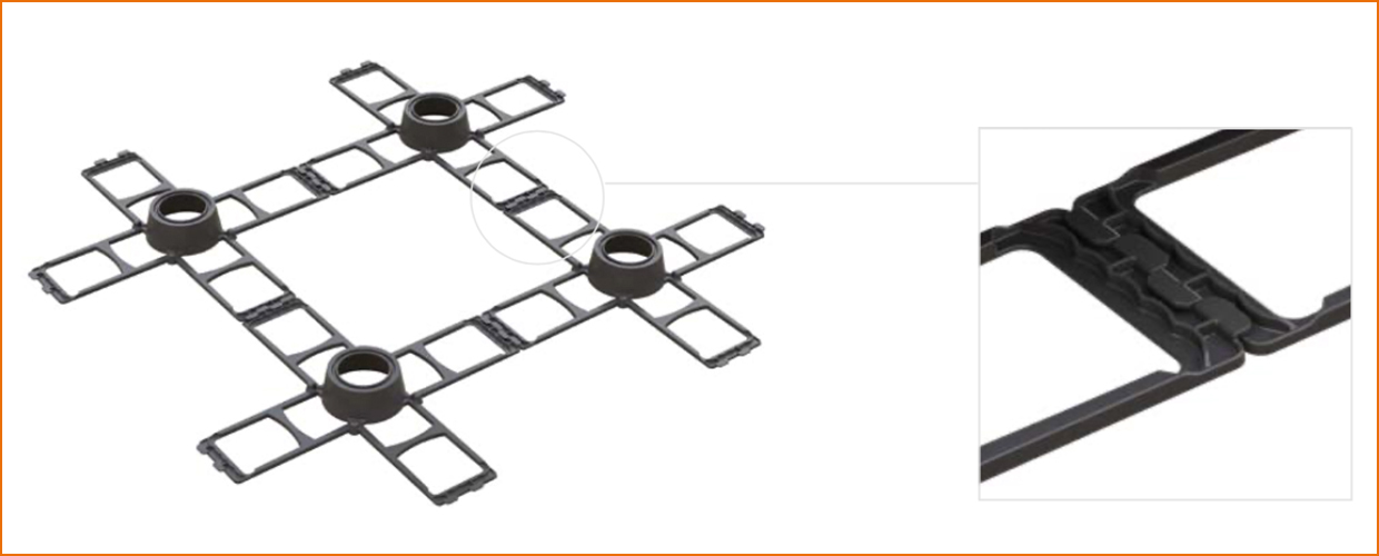 1. Place the base grid