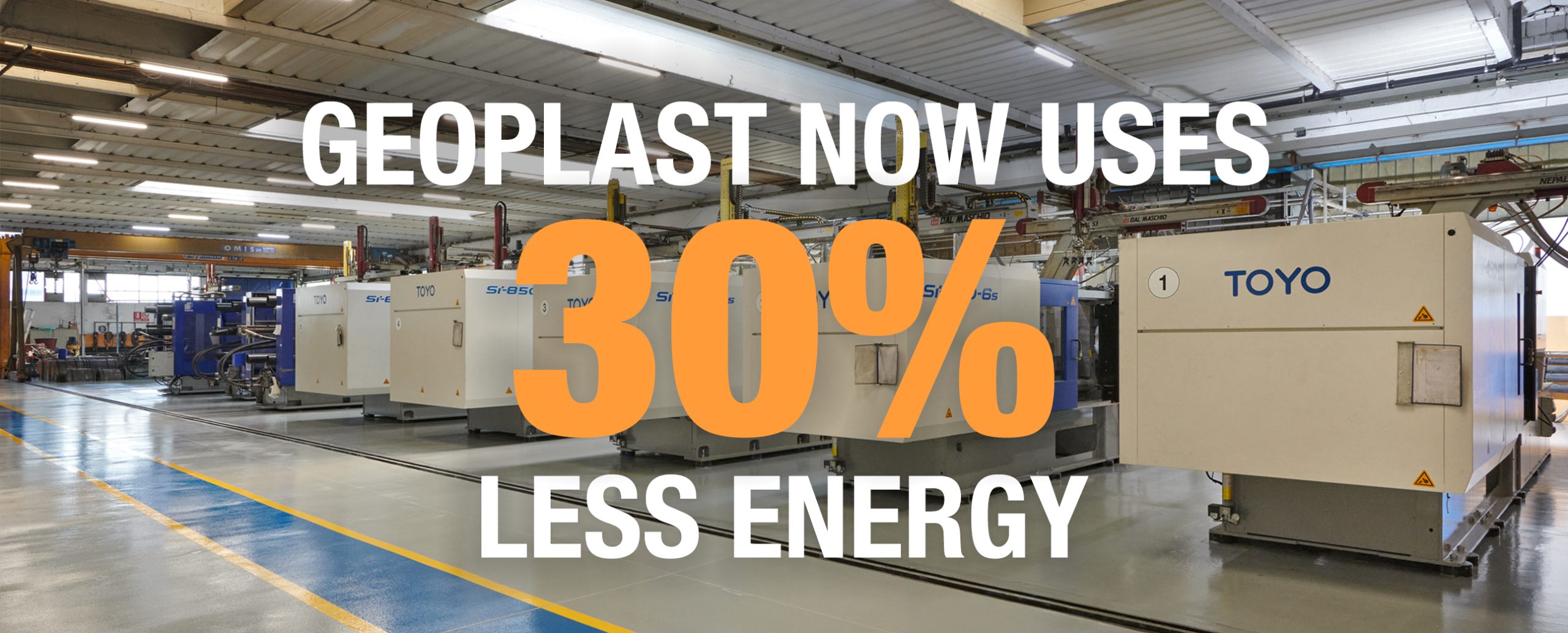 Geoplast manufacturing reduces energy needs by 30% with full-electric machines