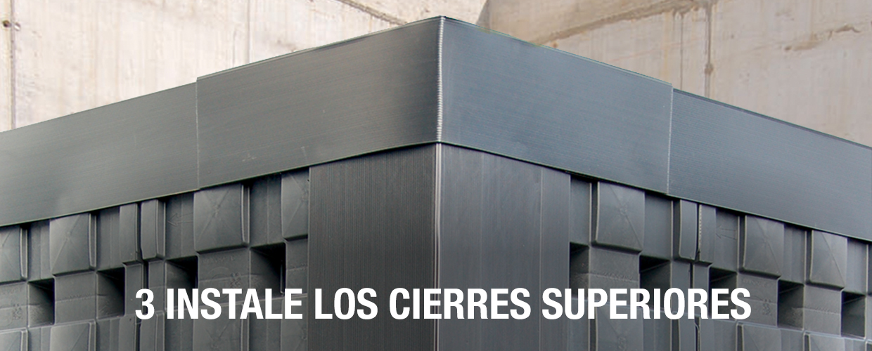 3 Instale los cierres superiores