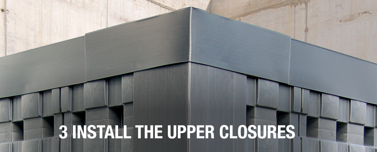 3 Install the upper closures