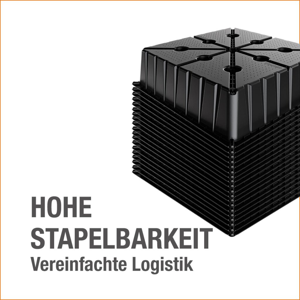 Hohe Stapelbarkeit - Vereinfachte Logistik