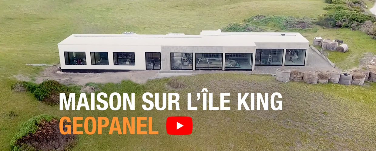 Construction durable Allcon dans une zone isolée avec Geopanel