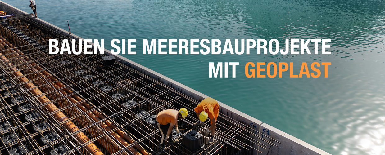 Bauen sie meeresbauprojekte mit geoplast
