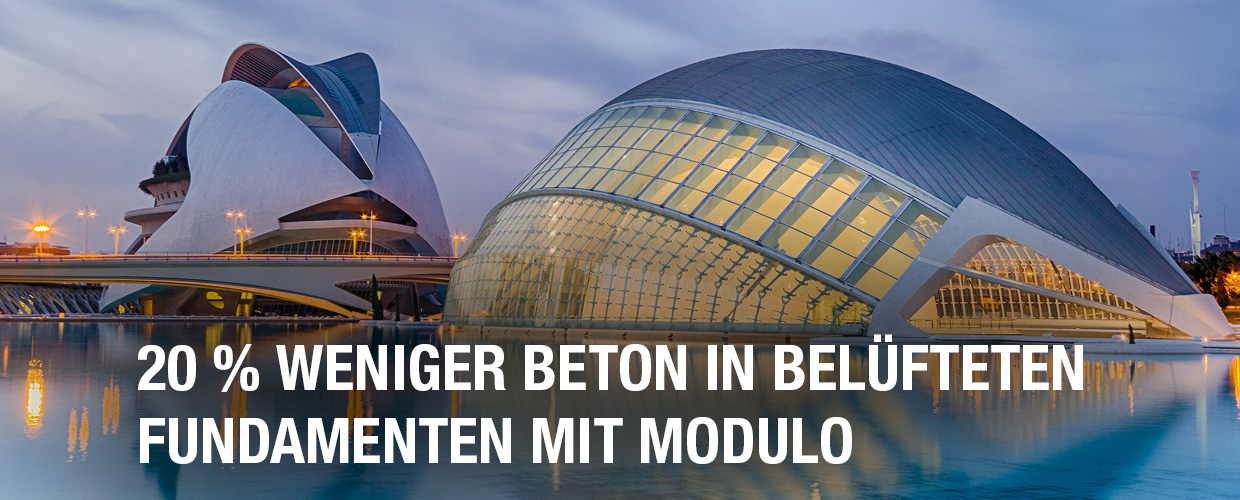 DE 20 % weniger Beton in belüfteten Fundamenten mit Modulo