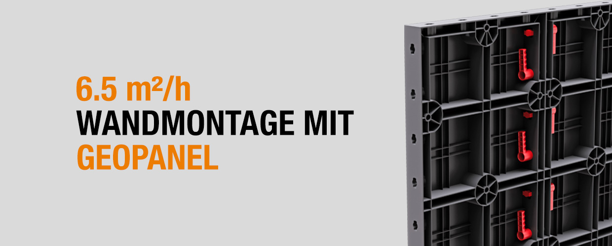 Beschleunigen Sie den Bau: 6.5 m²/h Wandmontage mit Geopanel