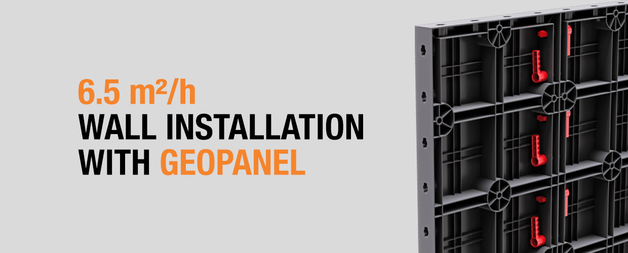 Speed up construction 6.5 mh wall installation with Geopanel