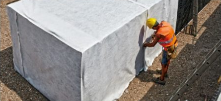 Wrap with geotextile