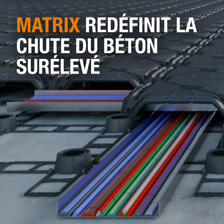 Grande capacité portante avec accessibilité complète aux réseaux MEP : Matrix redéfinit le plancher surélevé en béton