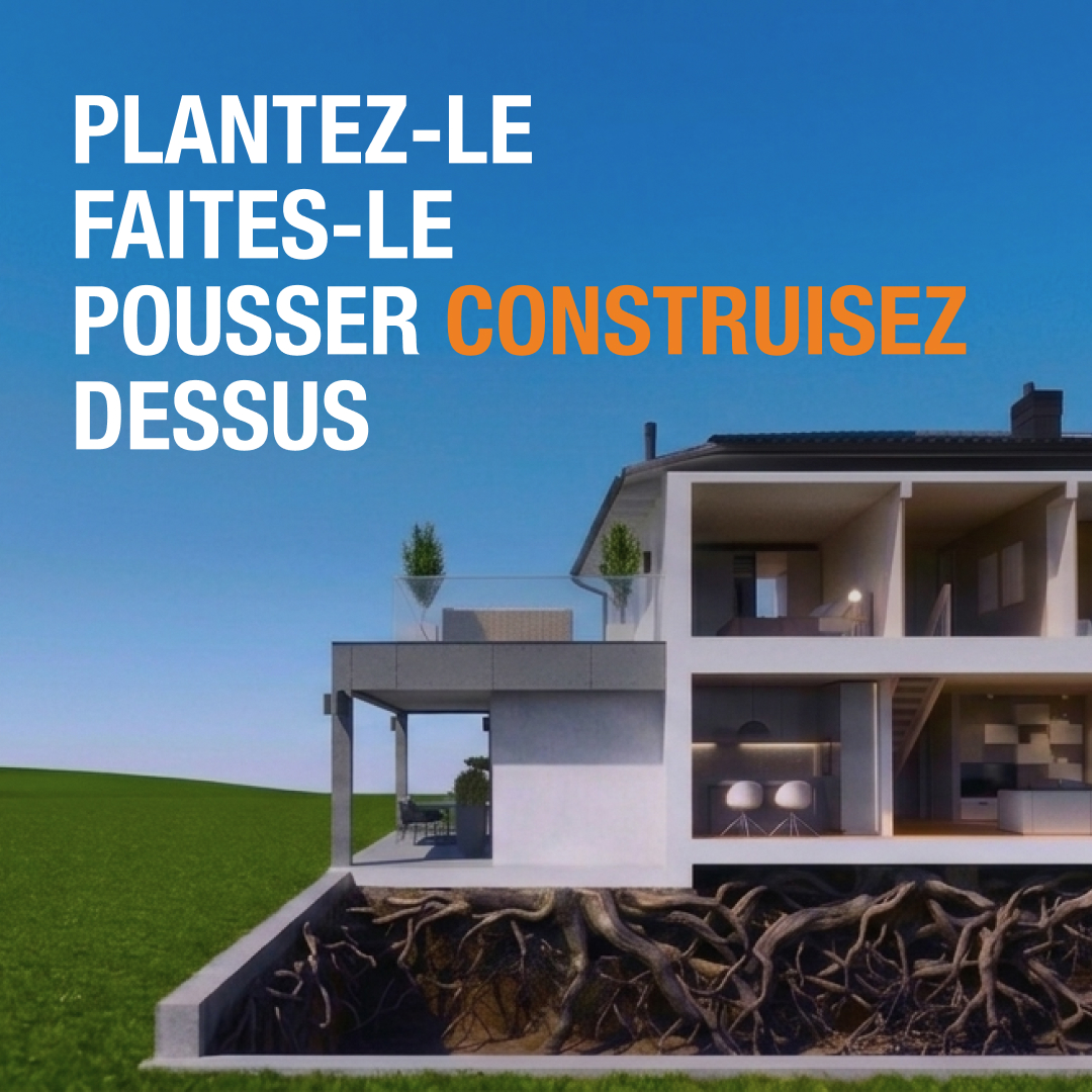 Fondations Bio-Geopod – cultivées, pas coulées