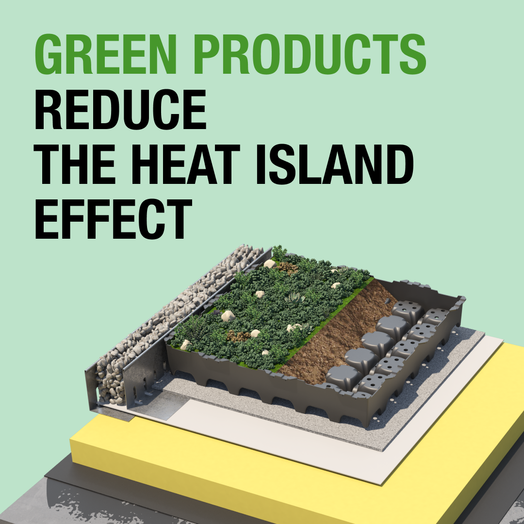 Geoplast products reduce the heat island effect