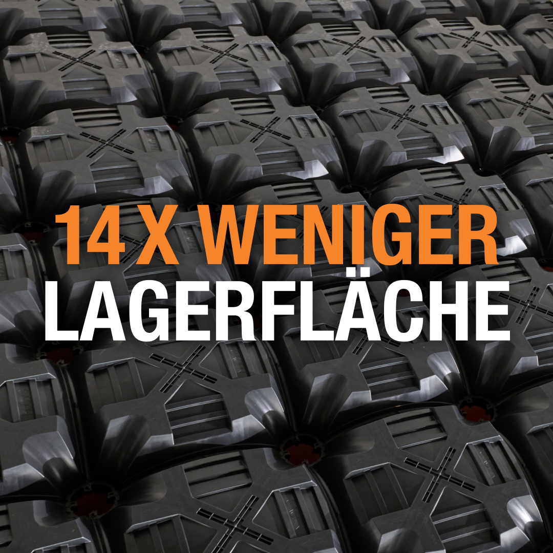 Geoplast-Fundamente verkürzen Bauzeiten durch weniger Transport, Lagerfläche und Arbeitsaufwand